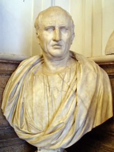 Cicero (Bust in Capitoline Museum) looking rather stony faced.