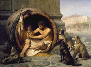 A common image for a Stoic? Jean-Léon Gérôme, Diogenes, 1860. Sourced here.